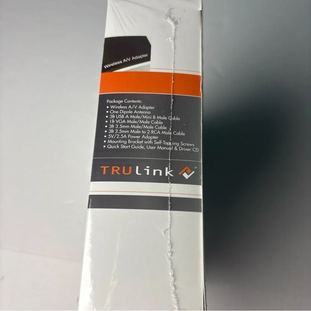 TruLink Wireless A/V Adapter 29599 Audio Video TV Projector Up To 30 Feet New